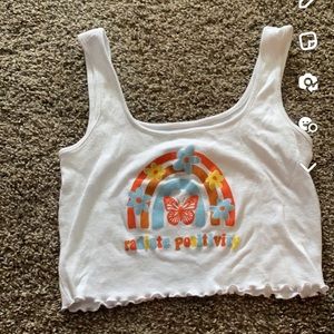 White crop top